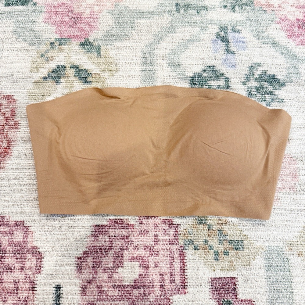 Commando Womens Butter Bandeau Bra Large Nude Wireless Comfort Soft